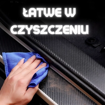 Naklejki ochronne karbonowe na progi samochodowe